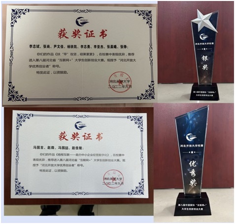 喜报：乐竞体育获河北开放大学第八届“互联网+”  大学生创新创业大赛“优秀组织奖”